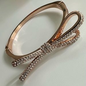 Kate Spade pave rose gold bow bracelet